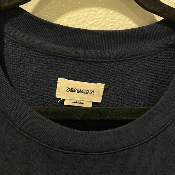 Zadiq & Voltaire Portland navy blue shirt size medium - Picture 3 of 9